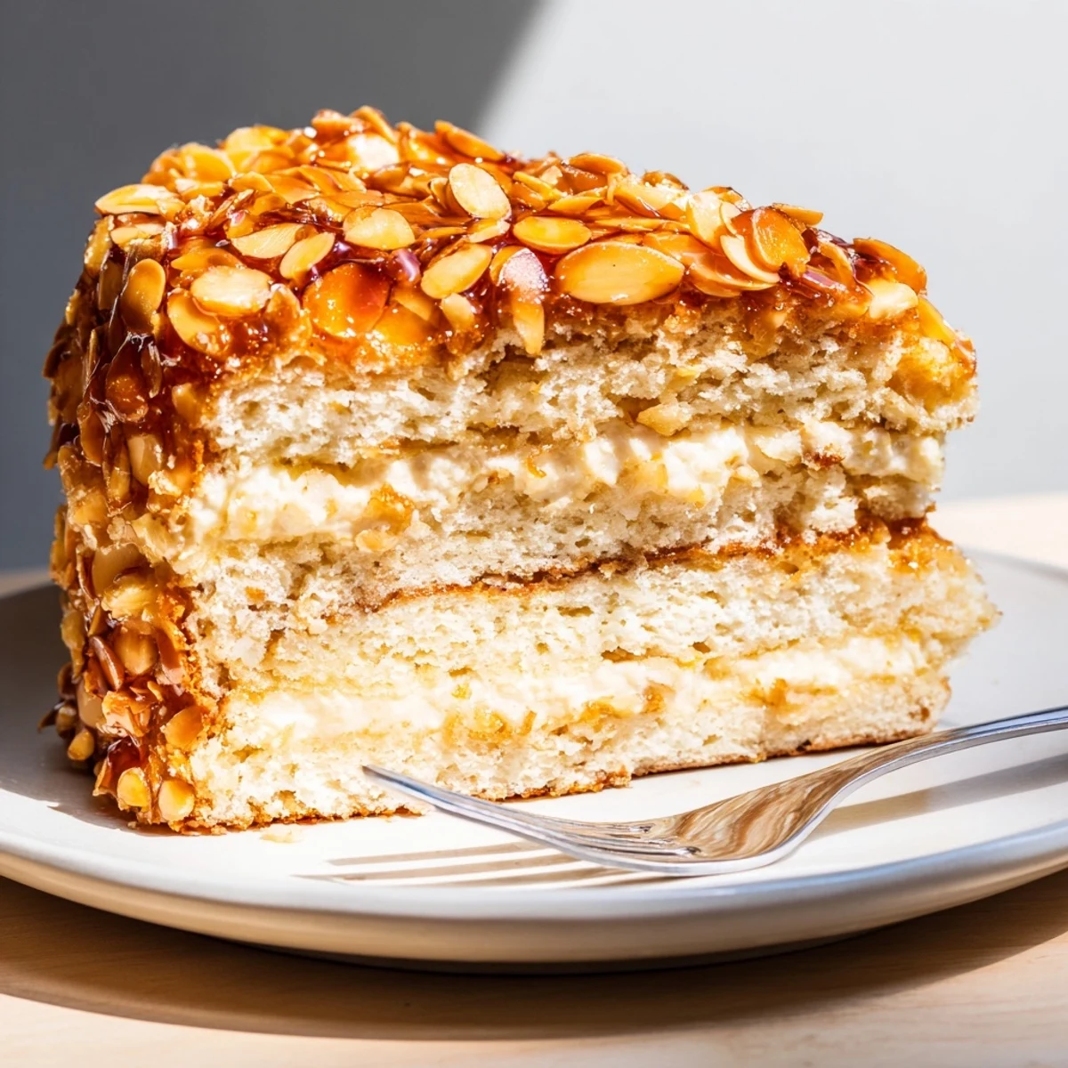 Bienenstich Mandel Creme Kuchen