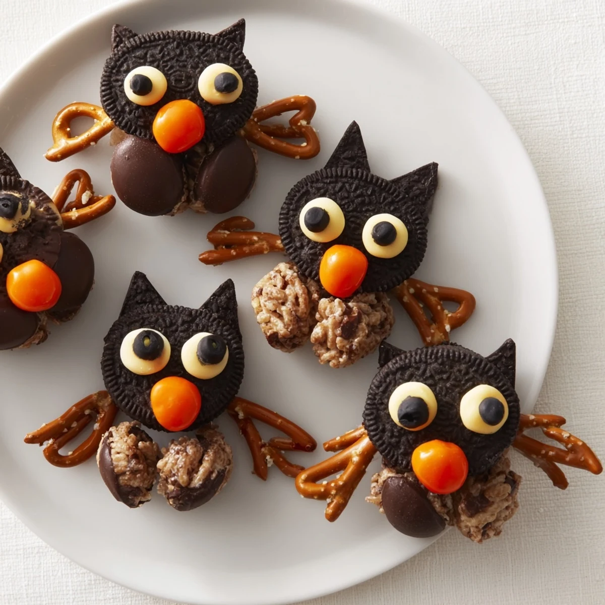 Adorable Hoot Hoot owl-shaped treats, perfect for kids' parties and creating a fun dessert tray.