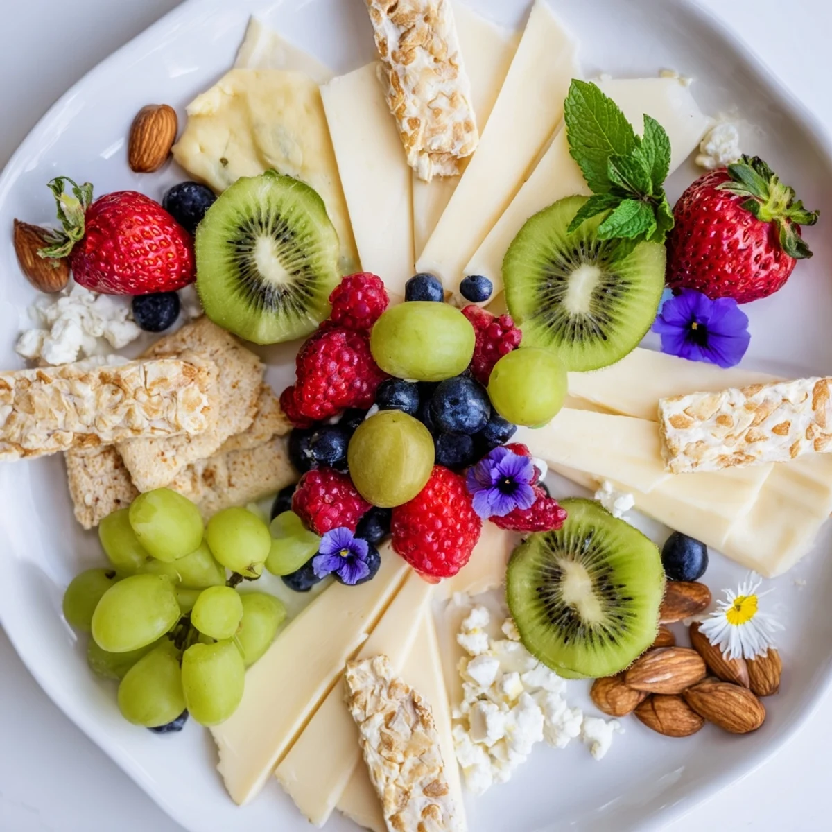 A vibrant photo shows a Negative Space Puzzle platter with star-shaped empty space, ready to enjoy.