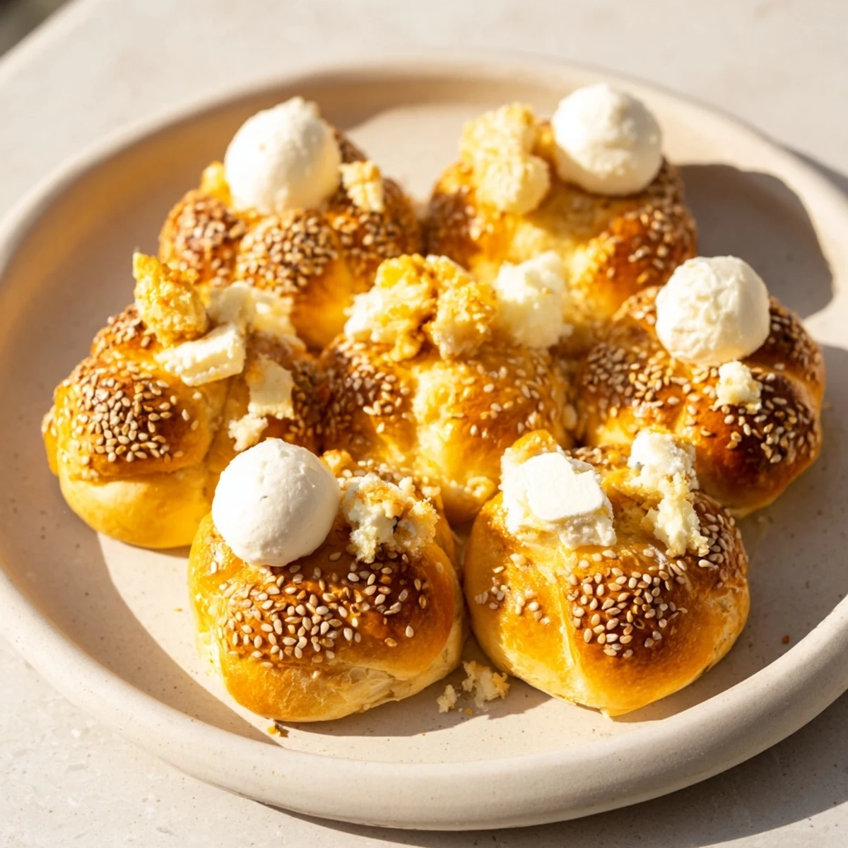 A golden-brown Gilded Cage appetizer features an array of cheeses tantalizingly nestled inside crisp breadsticks.