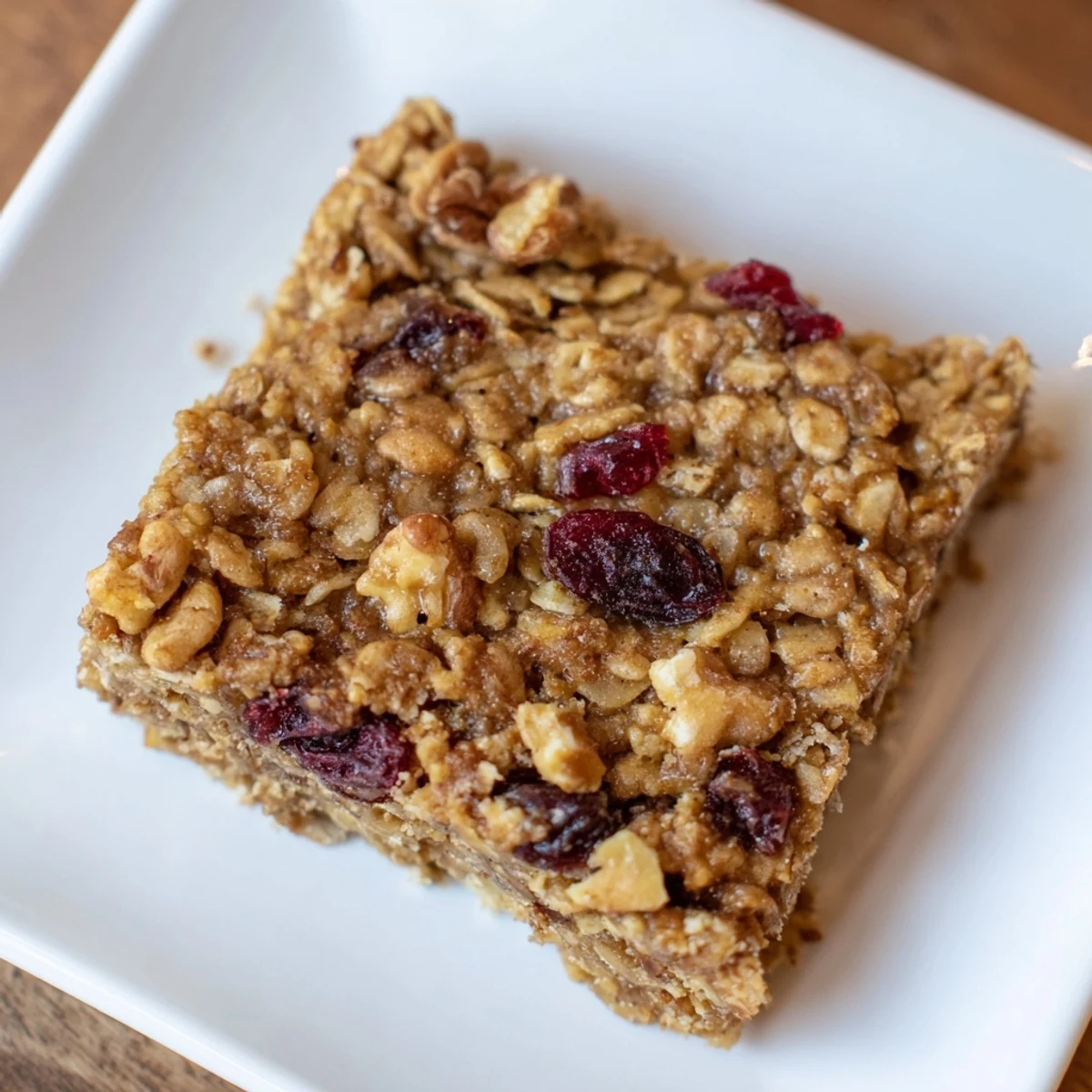 Golden, baked Maple Cinnamon Oatmeal Bars, perfect for breakfast with warm cinnamon and oats.