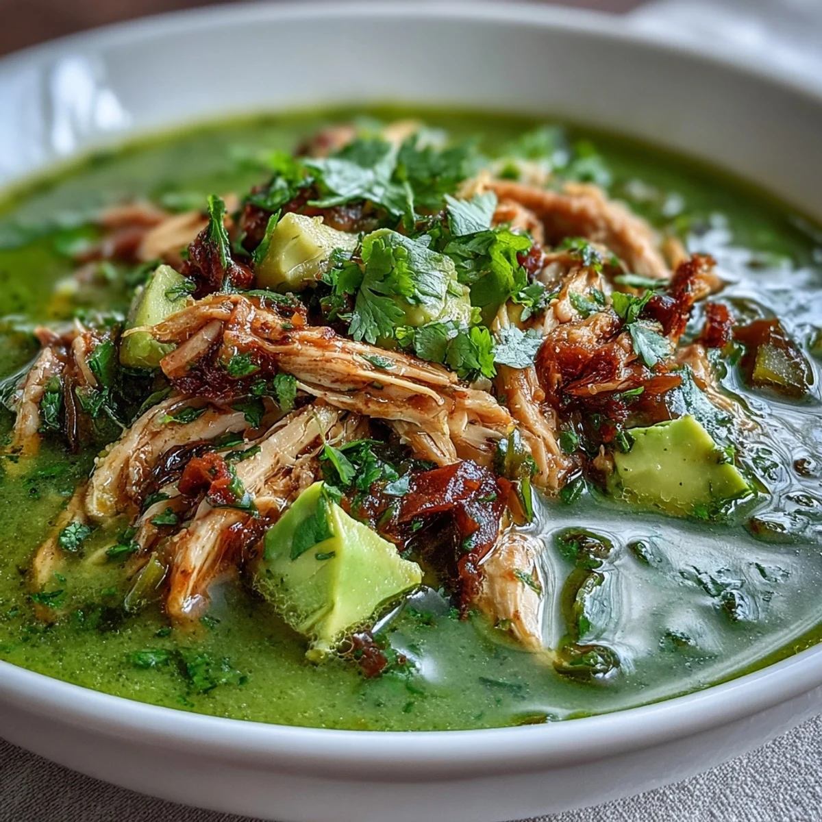 Sizzling Chicken Chili Verde simmering in a Dutch pot, surrounded by warm tortillas and lime wedges for a zesty Mexican dinner.