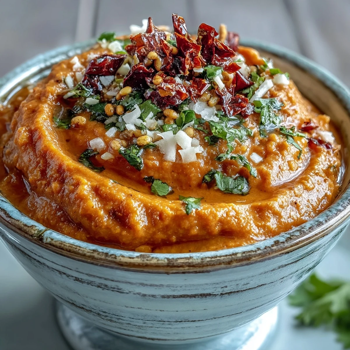 Heller frischer Guava Chutney mit Koriander, bereit zum Servieren zu Dosas und Idlis.