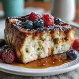 Blaubeer Pfannkuchen Auflauf