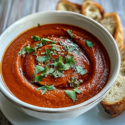 Scharfe Roastbeert-Suppe mit cremig-jalapeno-sahne, garniert mit frischen Korianderblättern und rustikalem Brot.