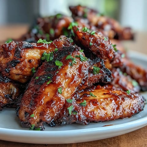 Sticky Guava BBQ Glazed Chicken Wings fresh from the oven glistening