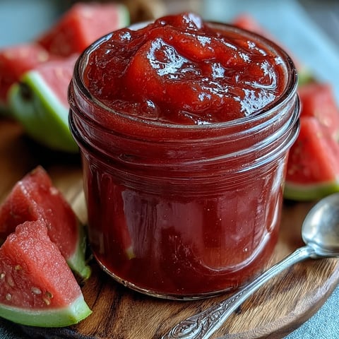 Homemade Guava Preserves in a glass jar with a spoon, glistening pink jam for toast or cheese boards.