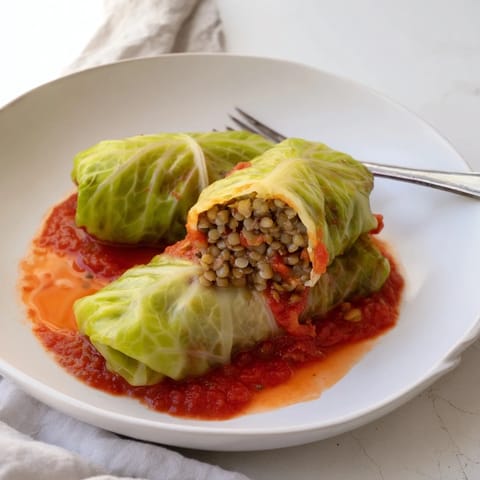 Krautrouladen mit Linsen