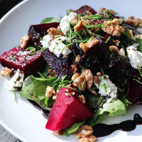 Gebackene Rüben Ziegenkäse Salat #13