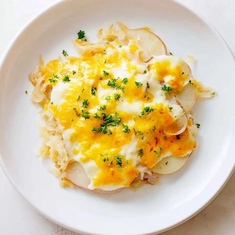 This Effortless Sauerkraut Casserole features tender potatoes and tangy sauerkraut, perfect for a weeknight dinner.