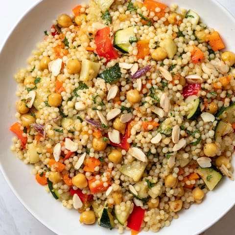 Fresh herbs and zesty lemon dressing brighten this flavorful Moroccan couscous salad dish.