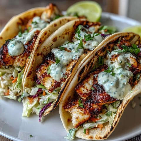 Kokos Limetten Fisch Tacos Grill