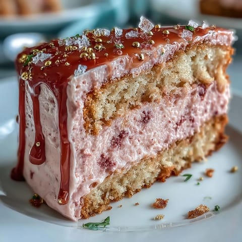 Rosé Velvet Cake mit Gold