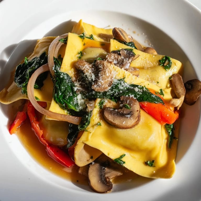 Warmer Maultaschen Skillet, perfekt zum Genießen mit knusprigem Brot und Salat.