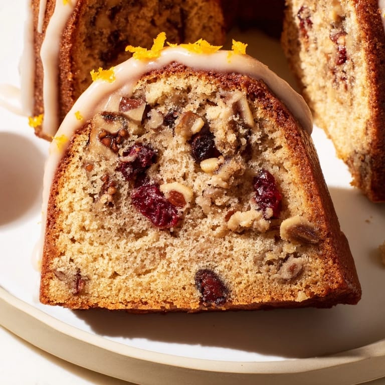 Imagine a slice of Chestnut Bundt Cake fresh from the oven, with a spiced aroma.