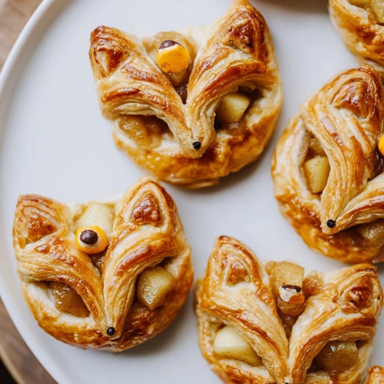 Warm, inviting shot of freshly baked Autumn Harvest Fox-Shaped Bites, ready for dessert enjoyment.