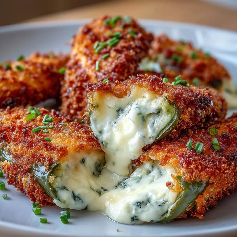 Geröstete Jalapeño Poppers mit cremiger Füllung und dip-readyer Oberfläche.