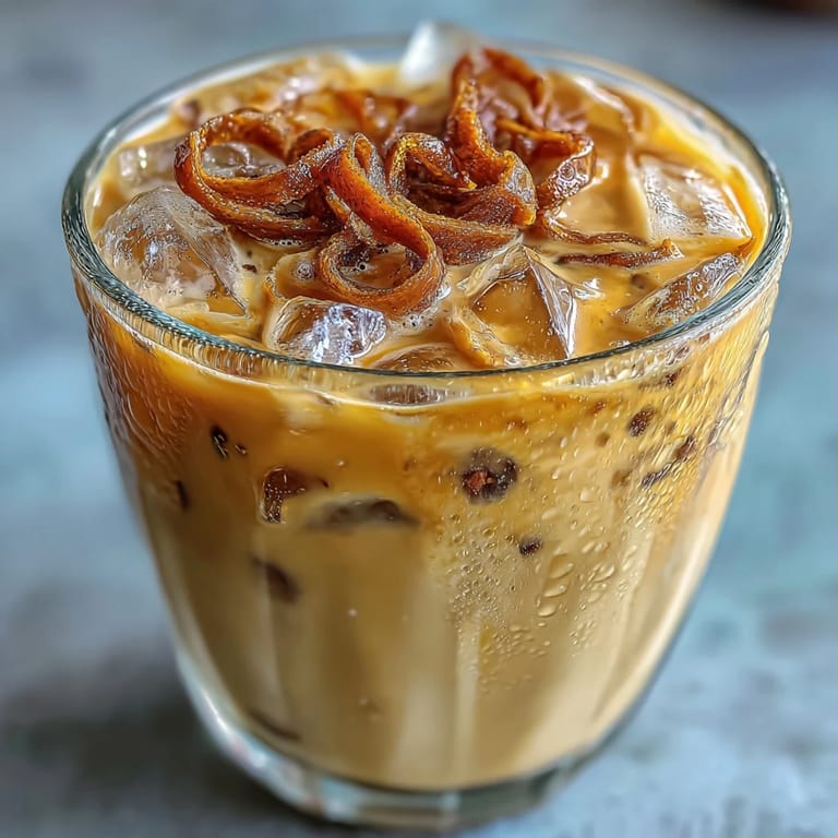 Farbintensive Eiskaffee-Turmerische Goldene Milch mit cremigem Milchmix und eisiger Erfrischung.