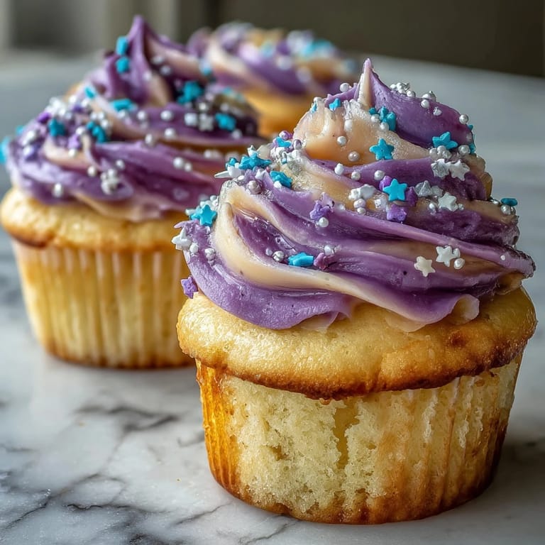 Genießen Sie diese köstlichen Gemini Birthday Cupcakes, gekrönt mit einem auffälligen, zweifarbigen Zuckerguss.