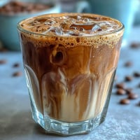 Ihr Rezept "Brown Sugar Oat Milk Shaken Espresso (Homemade)" ist ein reichhaltiges und erfrischendes Eis-Espresso-Getränk, gesüßt mit braunem Zucker und abgerundet mit cremiger Haferdrink. Perfekt für eine erfrischende hausgemachte Coffeehouse-Köstlichkeit.